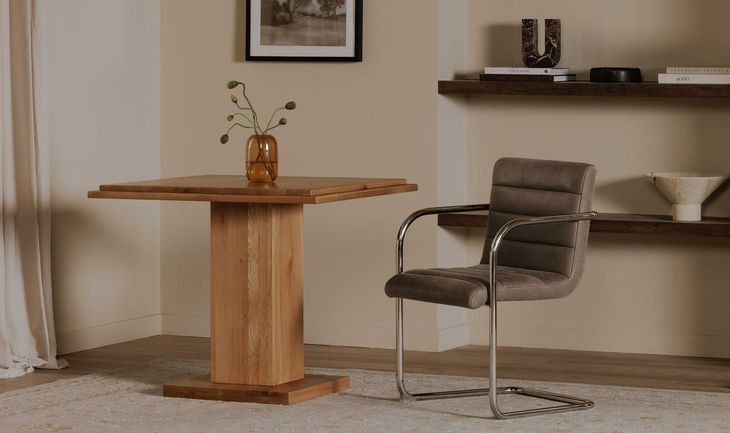 May Natural Square Cafe Table Set