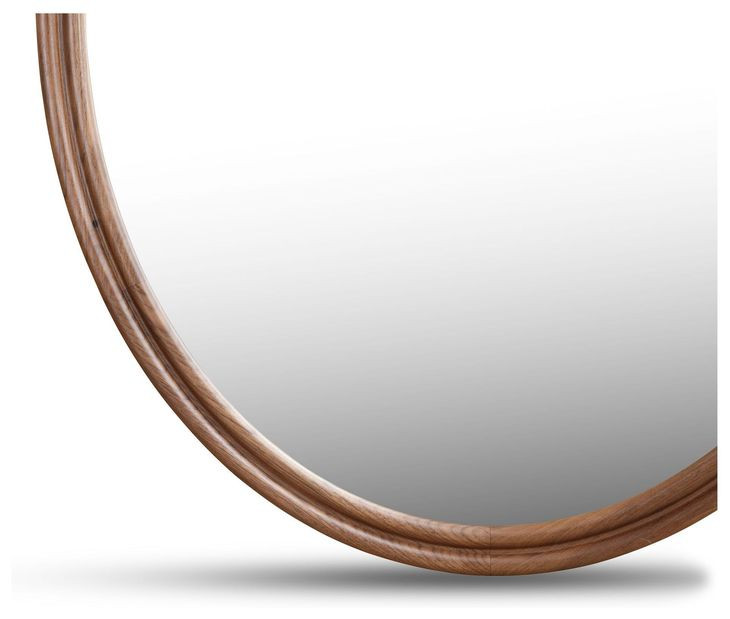 Alcott Walnut Oval Wall Mirror