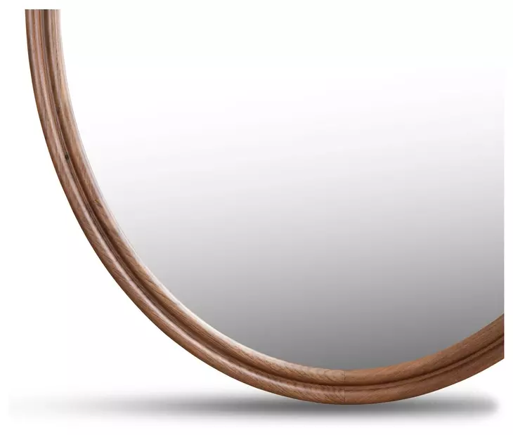 Alcott Walnut Oval Wall Mirror