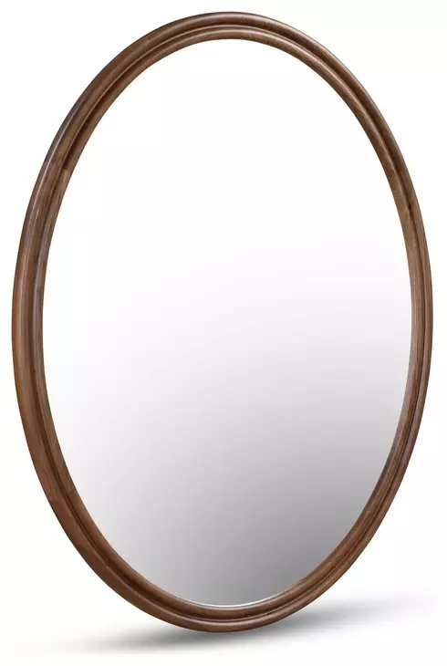 Alcott Walnut Oval Wall Mirror