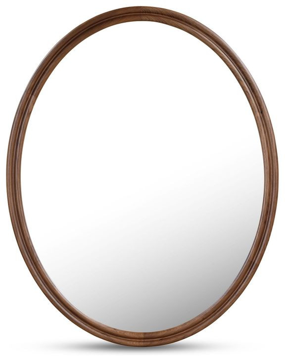 Alcott Walnut Oval Wall Mirror