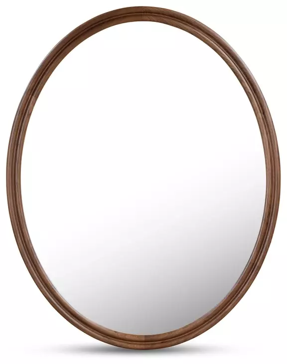 Alcott Walnut Oval Wall Mirror