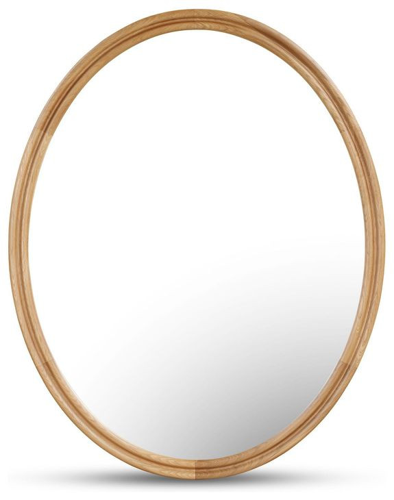 Alcott Oak Oval Wall Mirror