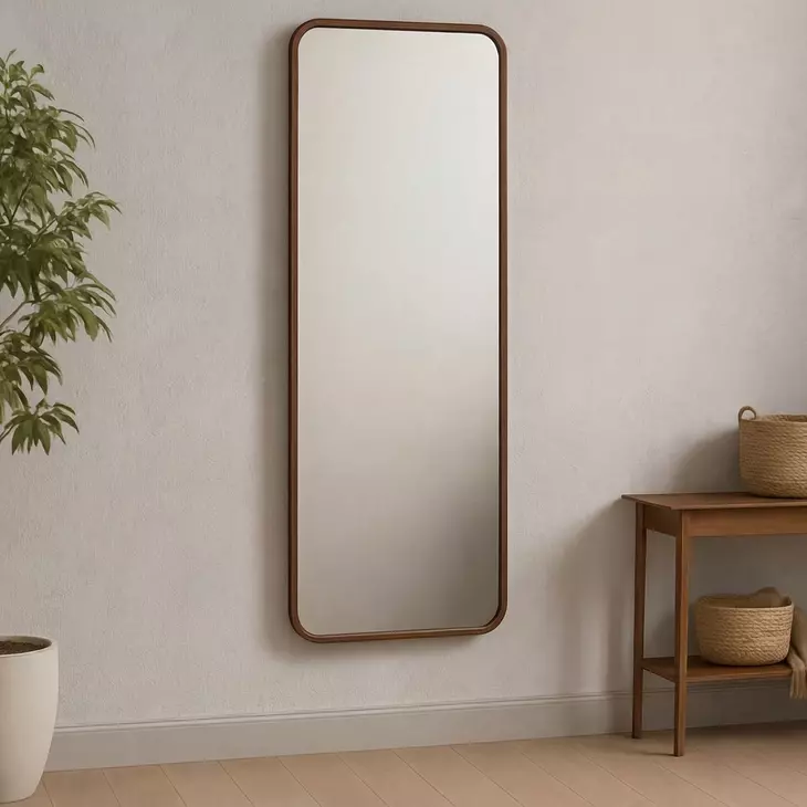 Kai Walnut Rectangular Floor Mirror
