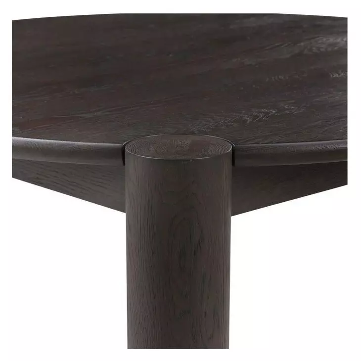 Jack Brushed Dark Brown Round Coffee Table