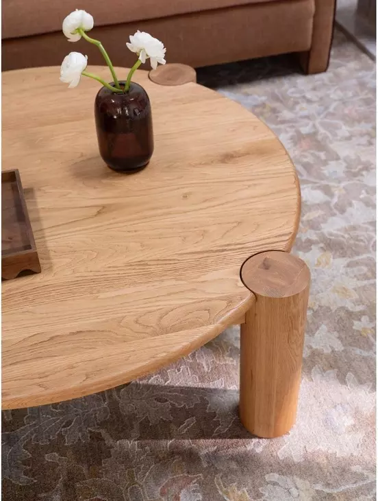 Jack Brushed Natural Oak Round Coffee Table