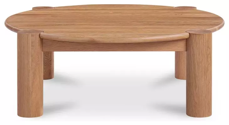 Jack Brushed Natural Oak Round Coffee Table