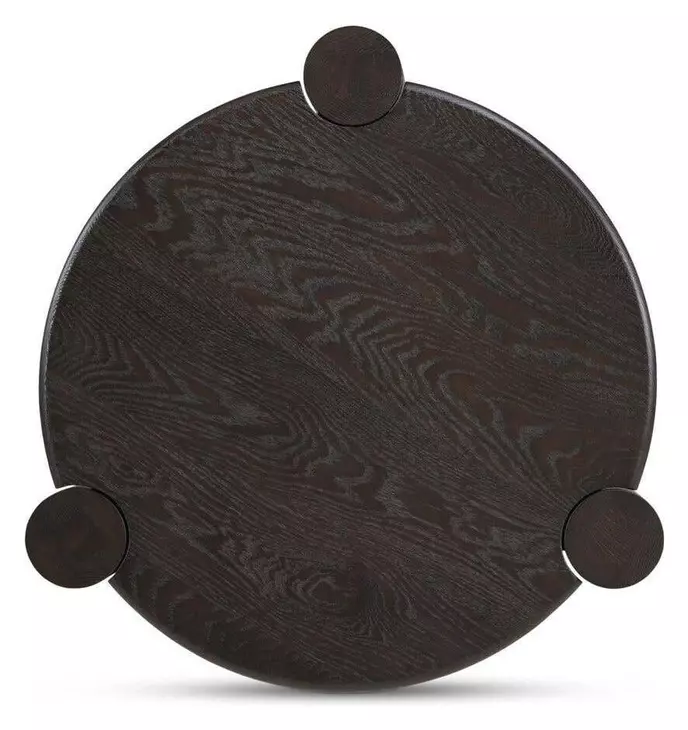 Jack Brushed Dark Brown Round Occasional Table Set