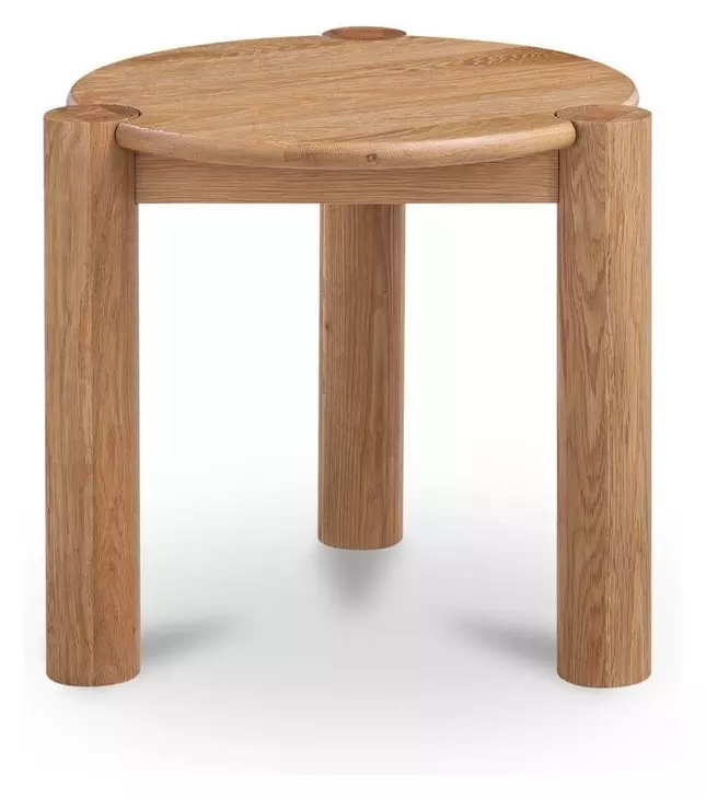 Jack Brushed Natural Oak Round Side Table