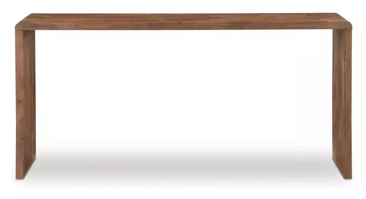 Carrie Walnut 75" Rectangular Counter Height Table