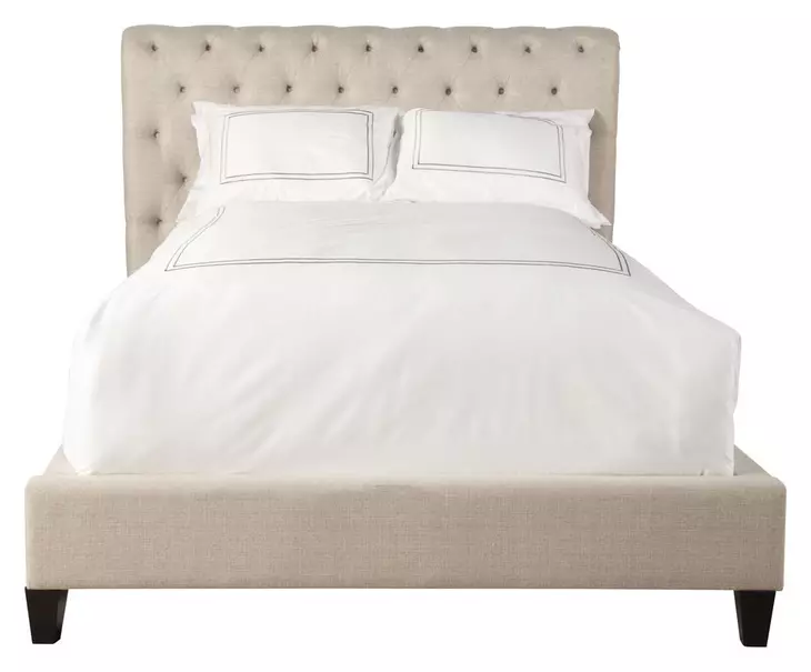 Cameron Downy Natural King Upholstered Panel Bed