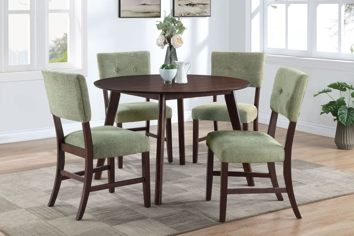 Tioga Green Upholstered Dining Chair Set of 2