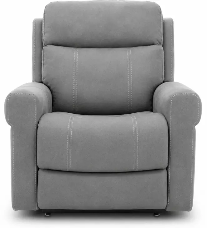 Lloyd Stonewash Dove Performance Fabric Power Lift Recliner with Power Lumbar and USB Charging
