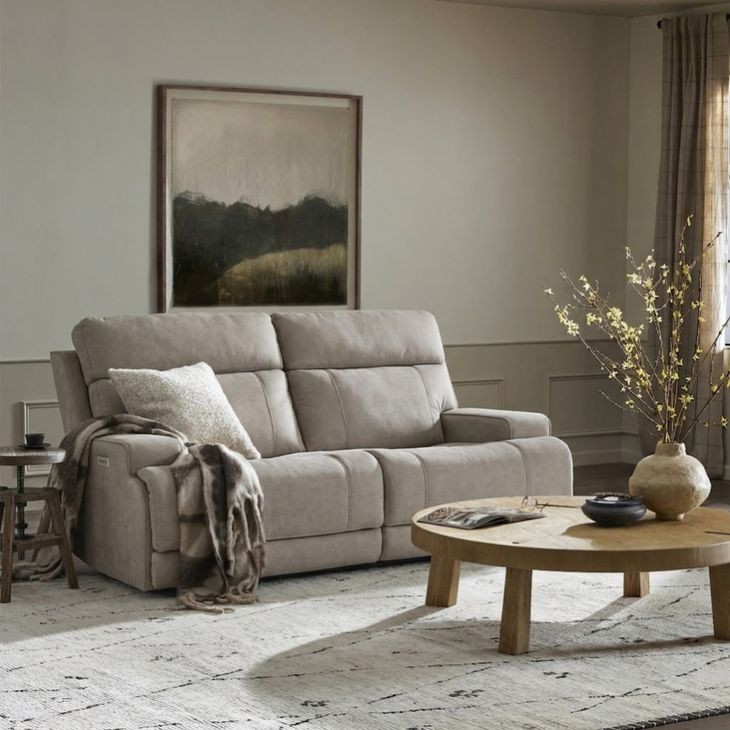 Ashbee Arula Dove 66" Zero Gravity Power Reclining Loveseat with Power Headrest and USB Charging