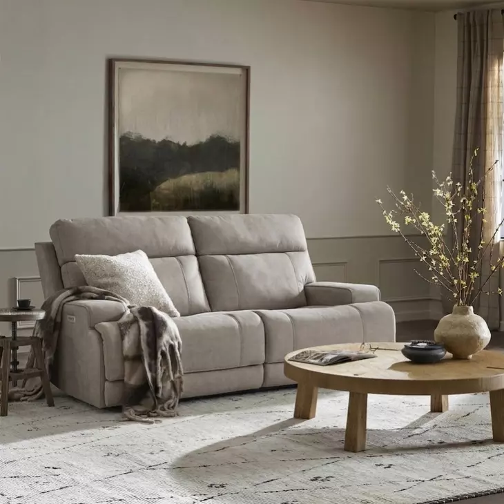 Ashbee Arula Dove 66" Zero Gravity Power Reclining Loveseat with Power Headrest and USB Charging