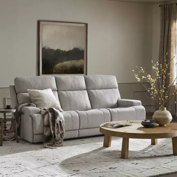 Ashbee Arula Dove 90" Zero Gravity Power Reclining Sofa with Power Headrest and USB Charging