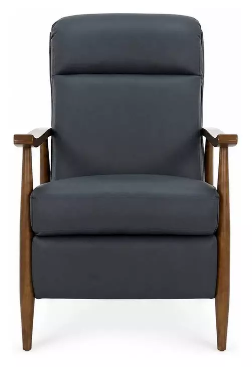 Hampton Santa Fe Ocean Leather Push Thru The Arms Recliner
