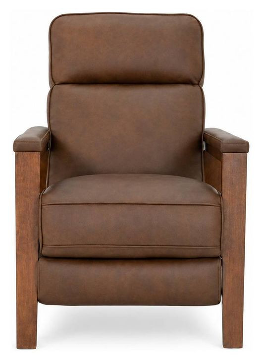 Ashland Oasis Walnut Leather Push Thru The Arms Recliner