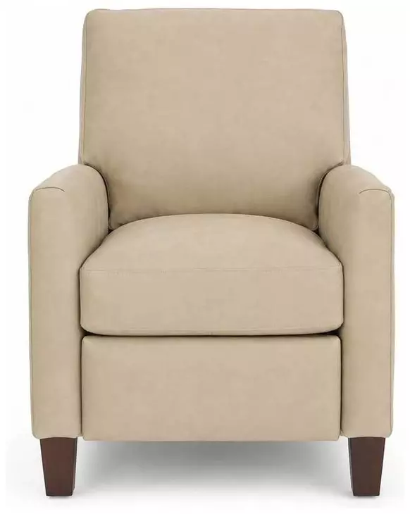 Fremont Cashmere Stone Leather Push Thru The Arms Recliner