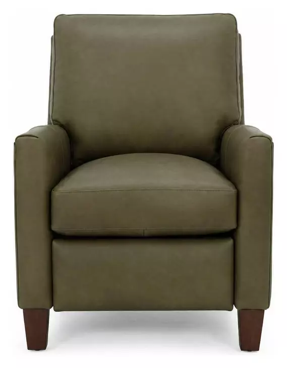 Fremont Oasis Olive Leather Push Thru The Arms Recliner