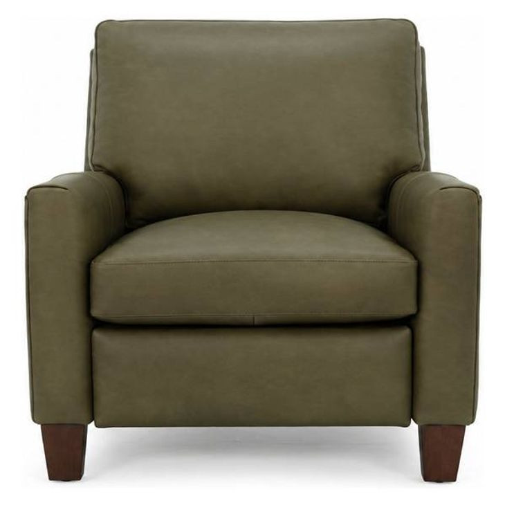 Fremont Oasis Olive Leather Push Thru The Arms Recliner