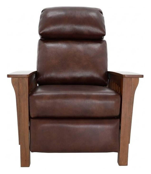 Mission Wenlock Fudge Leather Push Thru The Arms Recliner