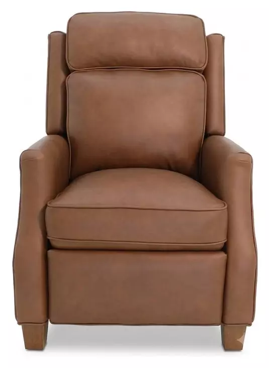 Nixon Dobbs Saddle Leather Push Thru The Arms Recliner