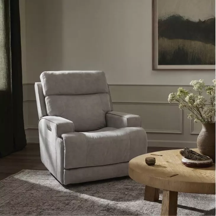 Ashbee Arula Dove Zero Gravity Power Recliner with Power Headrest and USB Charging