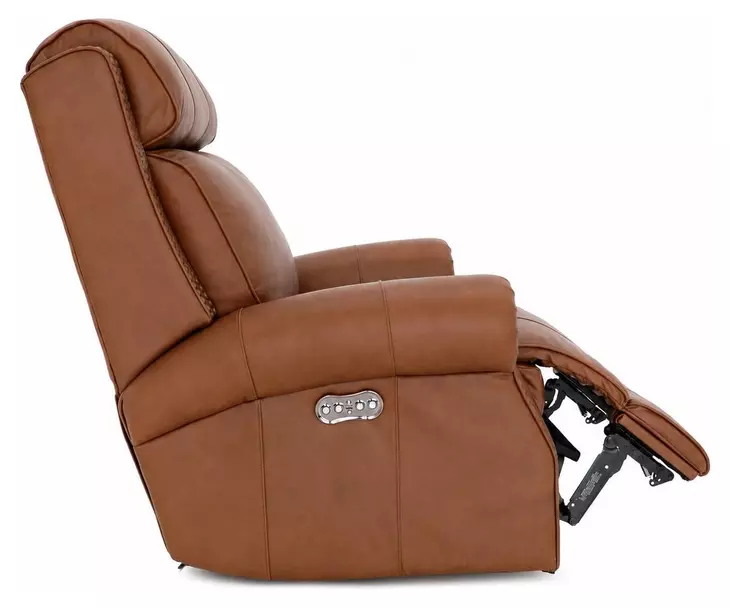 Blair Dobbs Saddle Leather Big & Tall Power Recliner with Power