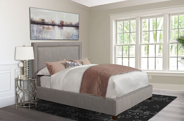 Cody Cork Natural Performance Fabric King Upholstered Panel Bed