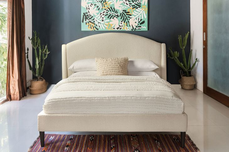 Crescent Milano Snow King Upholstered Panel Bed