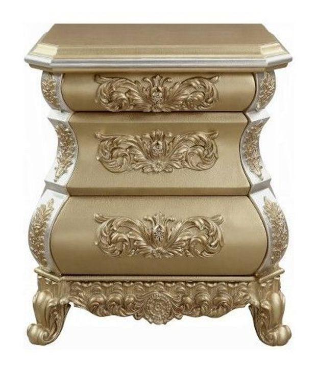 Seville Gold 3 Drawer Nightstand