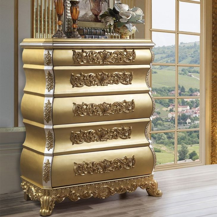 Seville Gold 5 Drawer Chest