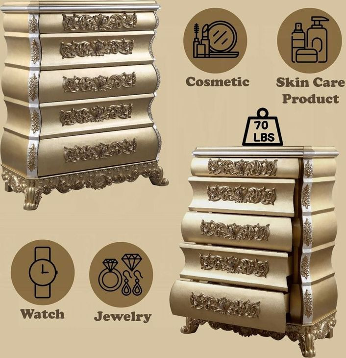 Seville Gold 5 Drawer Chest