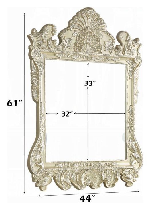 Vatican Champagne Silver Rectangular Wall Mirror