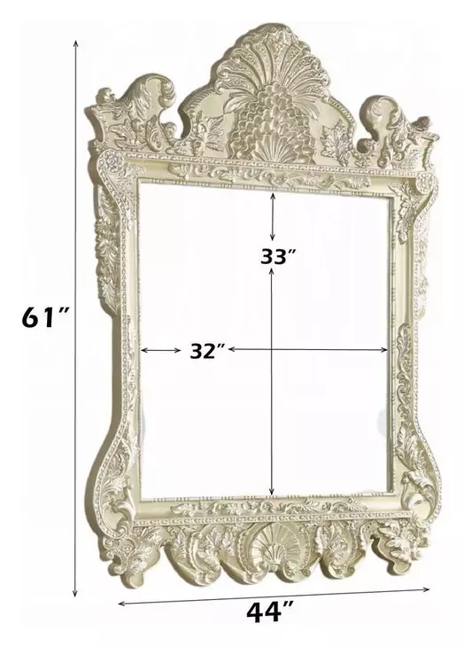 Vatican Champagne Silver Rectangular Wall Mirror
