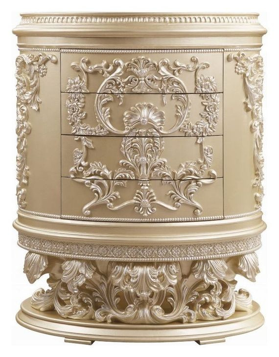 Vatican Champagne Silver 4 Drawer Chest