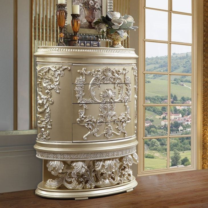 Vatican Champagne Silver 4 Drawer Chest