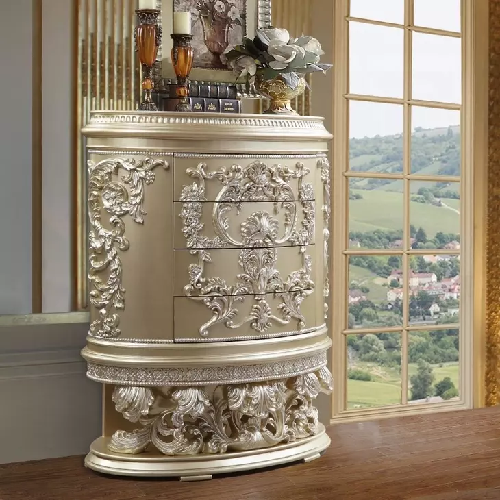 Vatican Champagne Silver 4 Drawer Chest