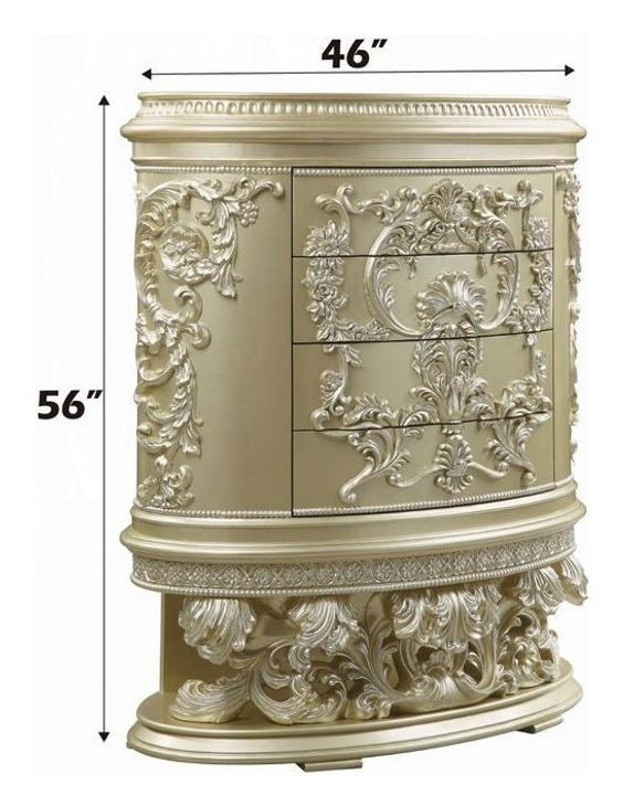 Vatican Champagne Silver 4 Drawer Chest