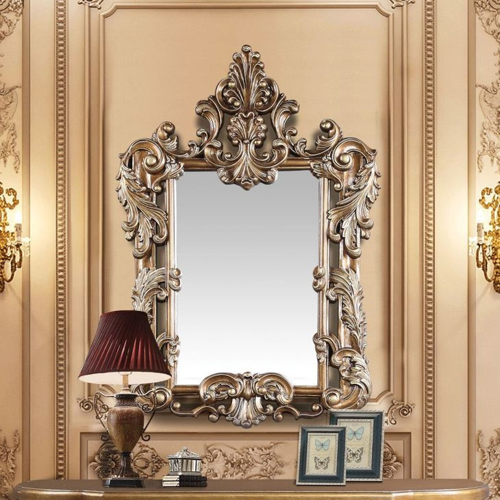 Constantine Brown and Gold Rectangular Wall Mirror