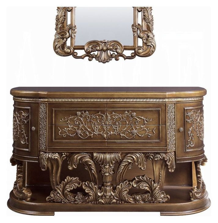 Constantine Brown and Gold 4 Drawer Dresser