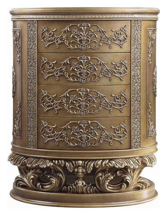 Constantine Brown and Gold 4 Drawer Chest