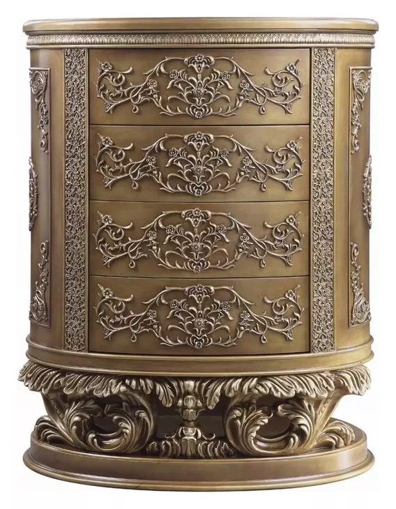 Constantine Brown and Gold 4 Drawer Chest