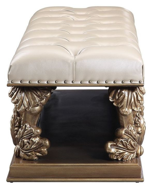 Constantine Light Gold and Brown Upholstered Panel Bedroom Set