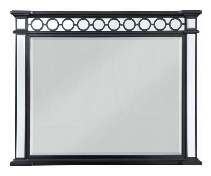 Varian II Black and Silver Rectangular Dresser Mirror