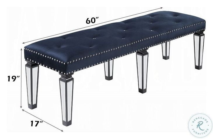 Varian Mirrored and Antique Platinum Extendable Rectangular Dining Room Set