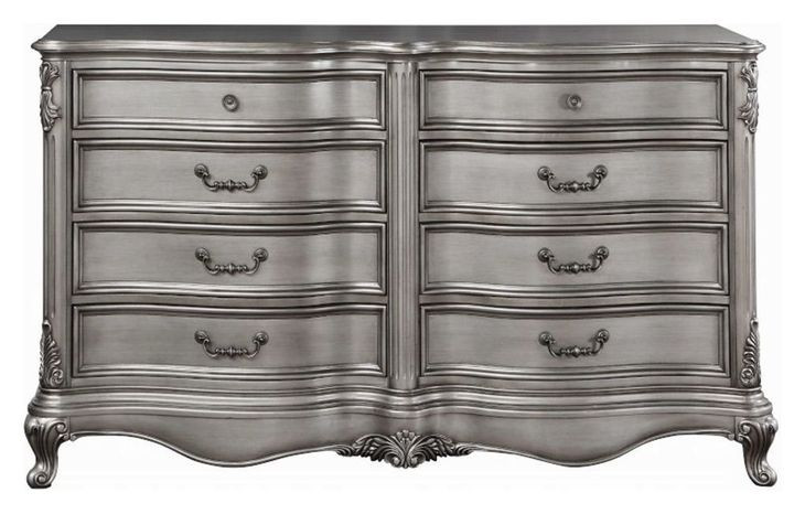Ariadne Antique Platinum 8 Drawer Dresser