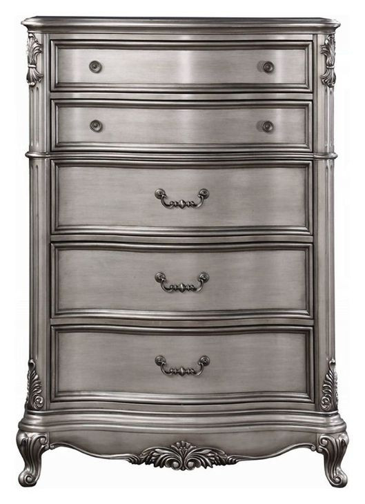 Ariadne Antique Platinum 5 Drawer Chest