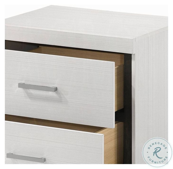 Casilda White 2 Drawer Nightstand